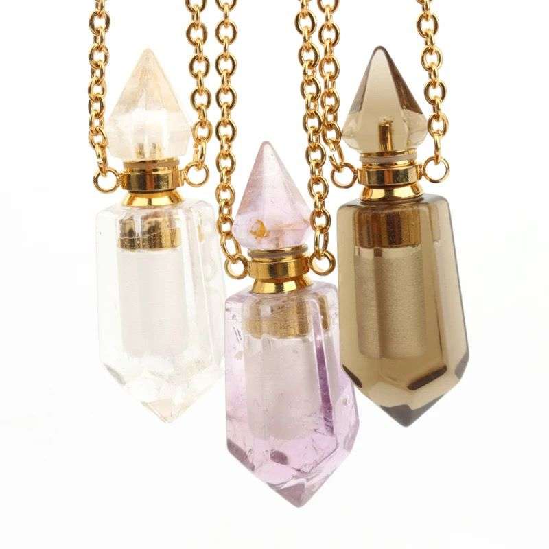 GIFT BOXED CRYSTAL PERFUME PENDANTS