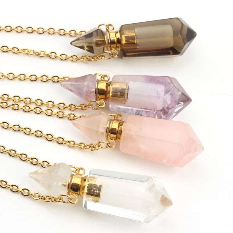 GIFT BOXED CRYSTAL PERFUME PENDANTS