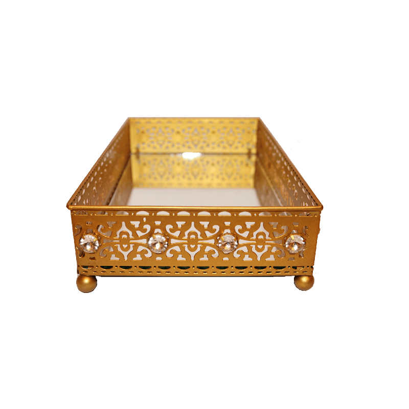 gold perfume tray
