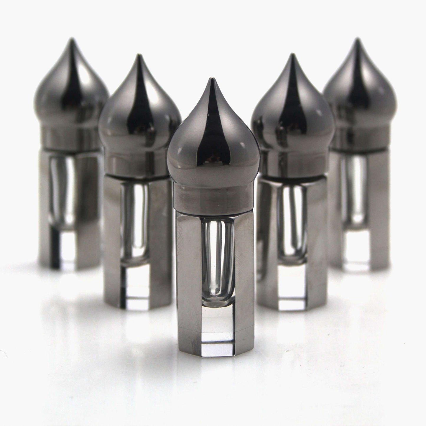 perfume oil bottle crystal grey