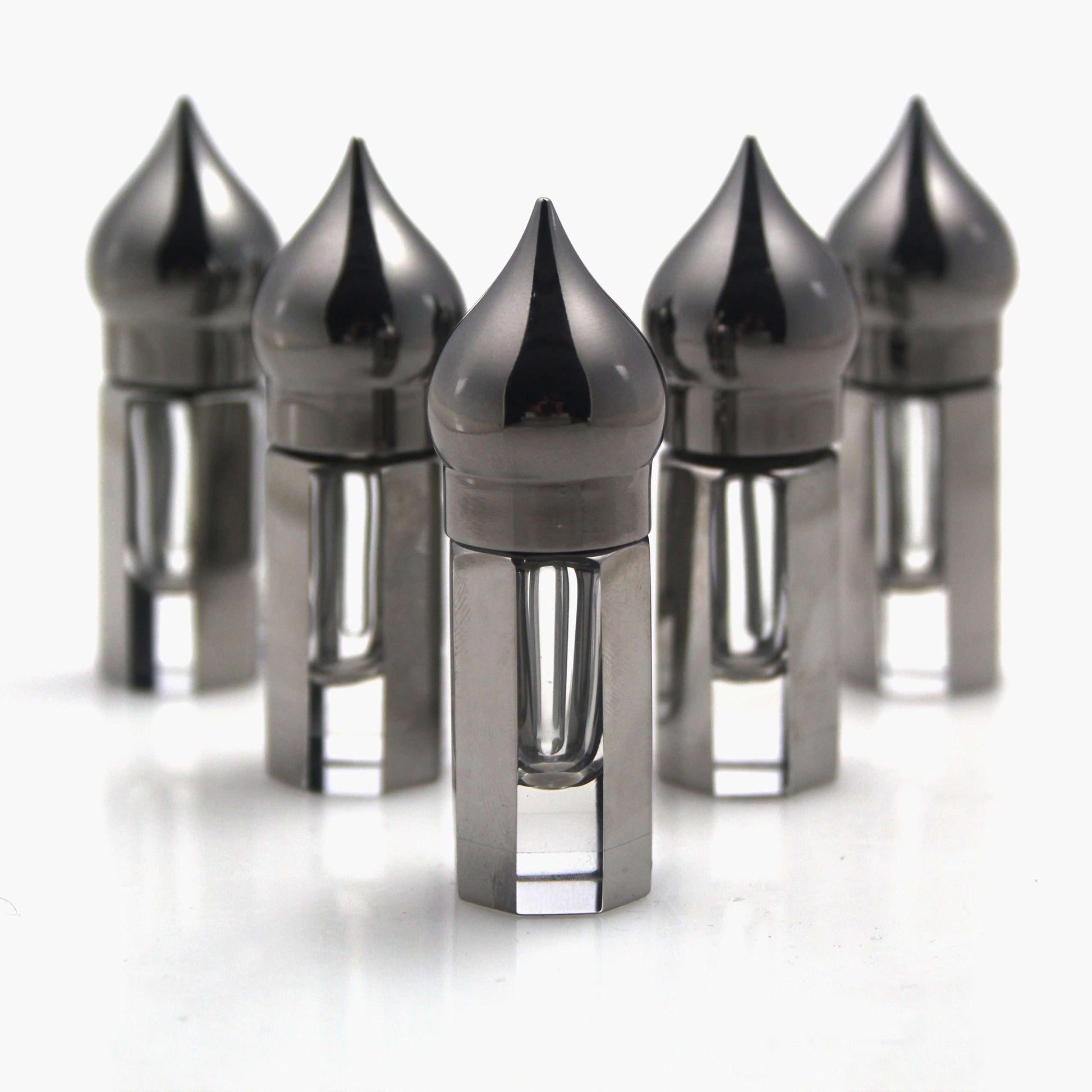 perfume oil bottle crystal grey