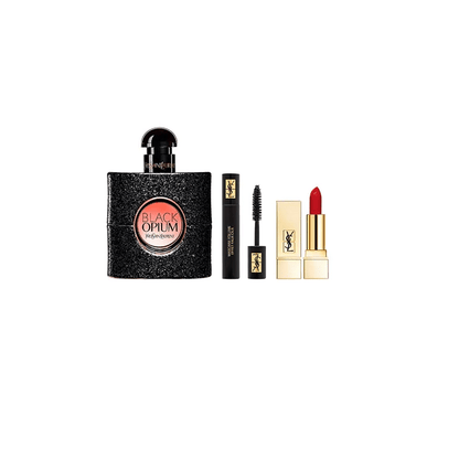 ysl black opium 50ml edp gift set with makeup