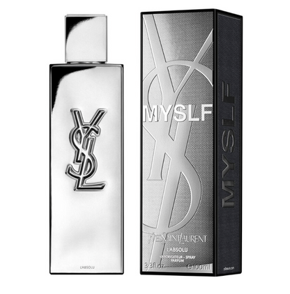 YSL perfume bottle and packaging on a white background